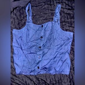 Mossimo Navy Blue Denim Tank Top